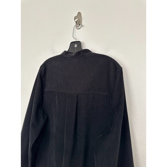 COS Corduroy Relaxed Button Front Tunic Long Sleeve Black Oversized Women's 12 - Picture 11 of 11